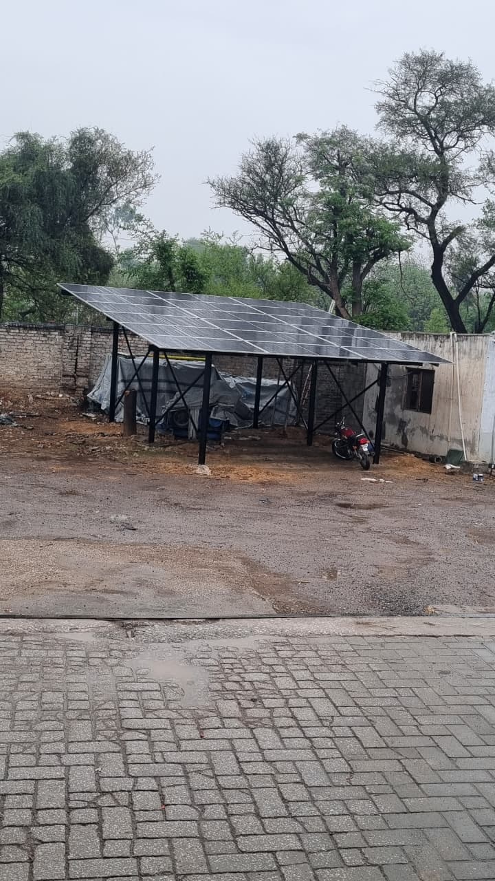 Ground and shed style solar panel structure